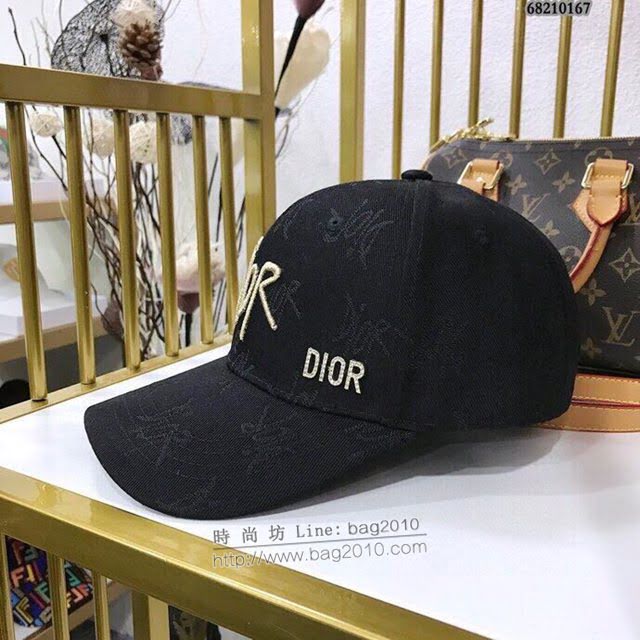 Dior男女同款帽子 迪奧老花字母磨花棒球帽鴨舌帽  mm1418